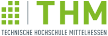 Das Logo der "Technischen Hochschule Mittelhessen", was übersetzt "Technische Hochschule Mittelhessen" bedeutet.