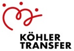 Ein Logo mit einem herzförmigen Motiv und dem Text "KÖHLER TRANSFER" darunter.